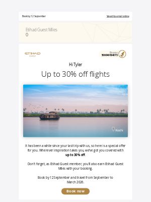 Etihad Airways - Global Sale Now On!