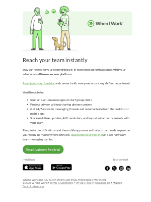Stay connected with your team