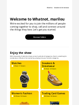 Whatnot - Welcome to Whatnot, marilou