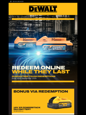 Dewalt (AU) - Don't miss the newest redemption offers from DEWALT