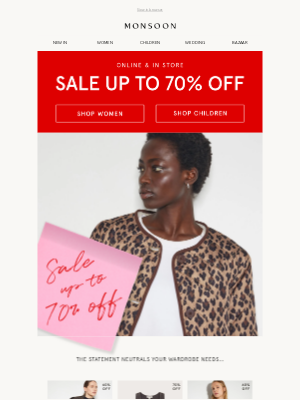 Monsoon (United Kingdom) - Up to 70% off leopard print 🐆