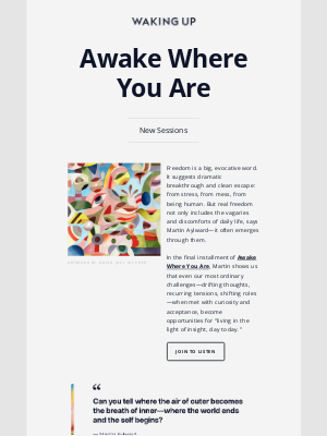Waking Up - Small Moments, Big Insights, Misleading Categories