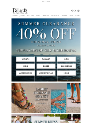 Dillard's - Summer Clearance: 4th of July Savings, Right This Way!