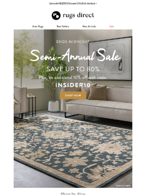 Rugs Direct - ENDS MIDNIGHT: 10% Code Inside >