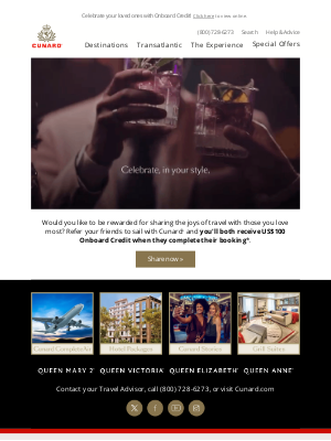 Cunard (United Kingdom) - Sharing is caring 🎁
