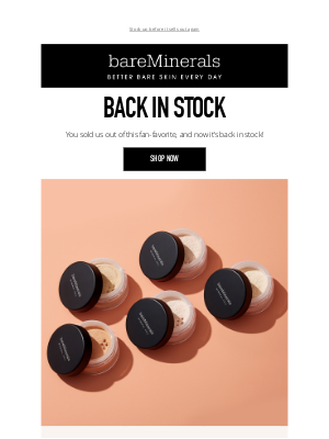 Bare Minerals (United Kingdom) - Mineral Veil® is Back in Stock!