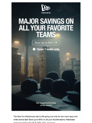 New Era Cap - Up to 60% Off Warehouse Sale