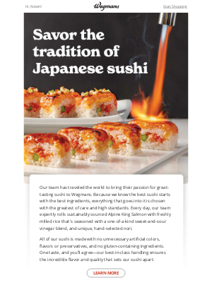 Wegmans Food Markets - Savor Sushi You Feel Good About 🍣