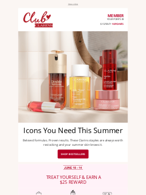 Clarins - 💸 Your $25 Reward Starts Now