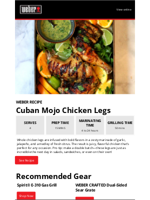 Weber - Mojo Chicken Legs You’ll Want for Dinner and Leftovers!