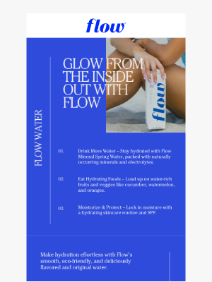 Flow Alkaline Spring Water - Glow from Within: The Power of Mineral Water for Your Skin ✨