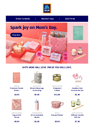 ALDI - Mother's Day Gifts are here. For way less.