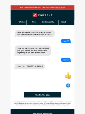 Forsake - Get a Special Discount! Sign Up for Texts 📲