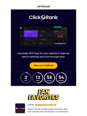 AppSumo - Click, tock…