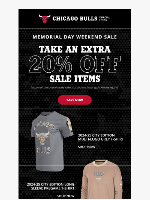 Chicago Bulls - The Memorial Day Weekend Sale Has Arrived