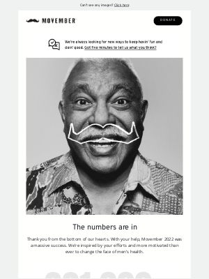 Movember Foundation - Thomas, the numbers are in