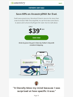 Ancestry - Special Low Price: $39 for Father's Day!