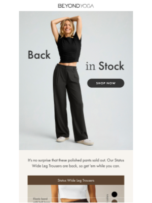 Beyond Yoga - Restock Alert: The Status Trousers Is Back