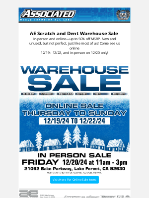 Team Associated - AE Scratch and Dent Warehouse Sale