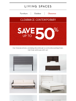 Living Spaces - CLEARANCE: Contemporary Beauties