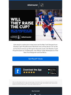 Ticketmaster - The New York Rangers® Are in the Stanley Cup® Playoffs!