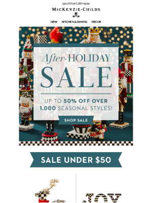 MacKenzie Childs LLC - IT’S ON – After-Holiday Sale