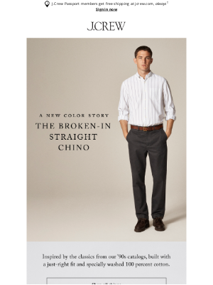 J.Crew - New colors in our best-selling chino fit