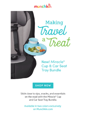 Munchkin - New! Miracle® Cup & Car Seat Tray Bundle