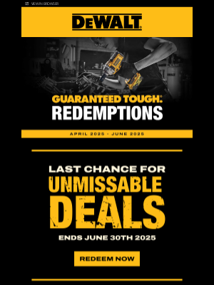 Dewalt (AU) - Don't miss these Redemption Offers