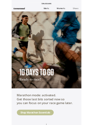 Runners Need (United Kingdom) - Get set: your race is coming up