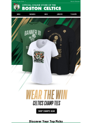 Boston Celtics Store - It’s The Summer Of Champions- Rep The NBA Champs!