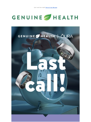 Genuine Health - LAST CHANCE TO WIN AN OURA RING 🚨