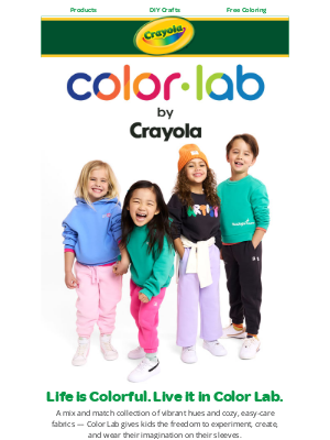 Crayola - NEW: Color Lab by Crayola Apparel Line