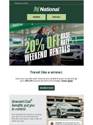 National Car Rental - 🌟ATTN: You've Earned An Offer! 🌟