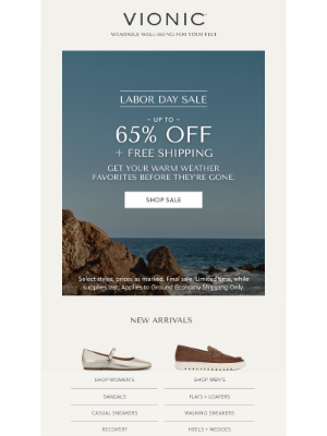 Vionic - Our Labor Day Sale Has Landed