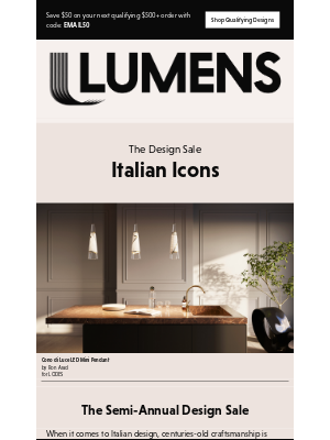 YLiving - The Semi-Annual Design Sale: iconic Italian design.