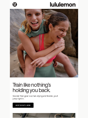 Lululemon - Unstoppable: You, in new Wunder Train.