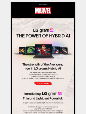 Marvel Entertainment - LG gram x MARVEL – Unlock Your Superpower