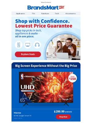 BrandsMart USA - 🛒 Super Savings Saturday: Appliances, Tech, TVs & More