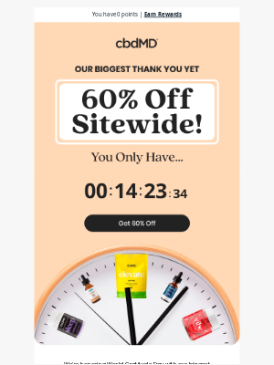 cbdMD - 🔥 60% Off Everything — Today Only!