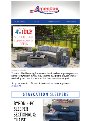 American Furniture Warehouse - School's OUT