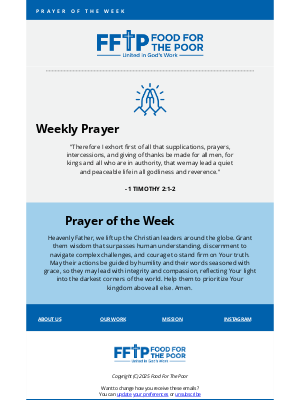 Food For The Poor - 🙏 Prayer of the Week