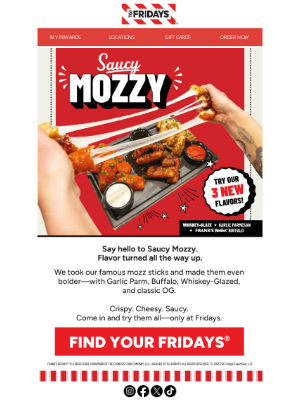 TGI Fridays - 3 New Mozz Flavors! 😋🎉
