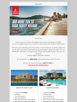 Emirates Holidays (United Kingdom) - Unmissable offers for your famiy holiday