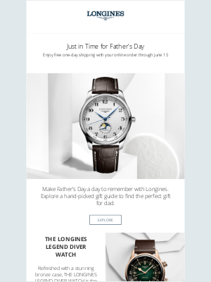 Longines Watch Co. - Father’s Day Gift Ideas