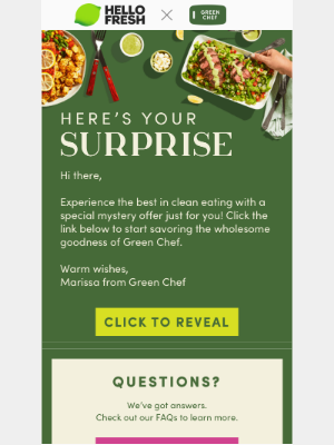 HelloFresh USA - 📅 Invitation: Mystery Sale @ Green Chef