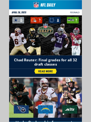NFL - Final Draft Grades from 2025 NFL Draft