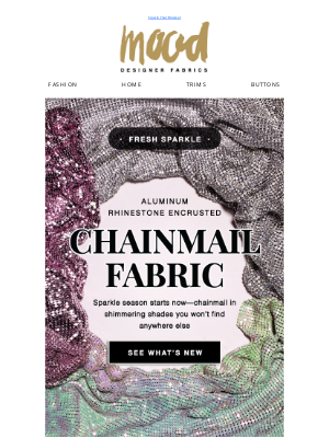Mood Fabrics - Just In: Pure Metal Magic ✨ NEW Chainmail ⛓️