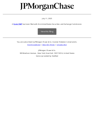 J.P. Morgan (United Kingdom) - New Form FWP for JPMorgan Chase & Co.