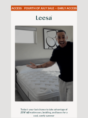 Leesa - ⏰ The clock is ticking on these Early Access deals
